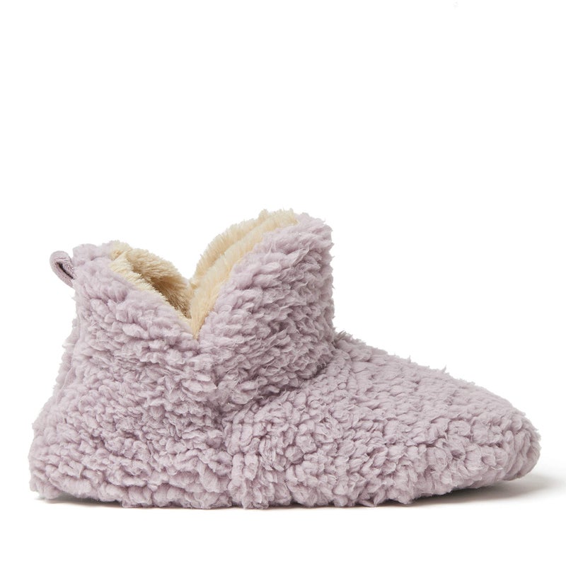 Dearfoams Women's Chelsea Faux Fuzzy Sherpa Indoor House Bootie Slipper, Elderberry, X-Large - Image 3